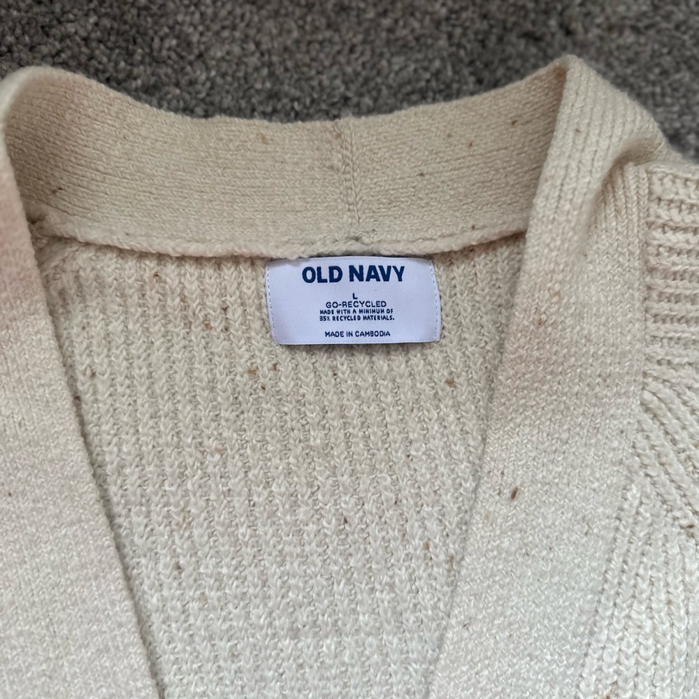 Women’s Old Navy Shaker Stitch Cardigan Size L - Picture 5 of 6